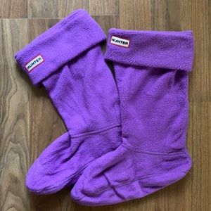 Hunter Tall Fleece Boot Socks Purple